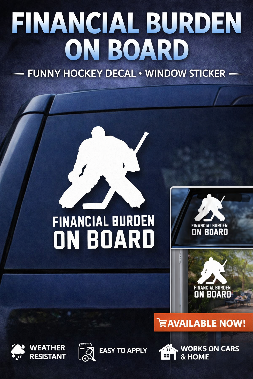 Financial Burden Window Decal