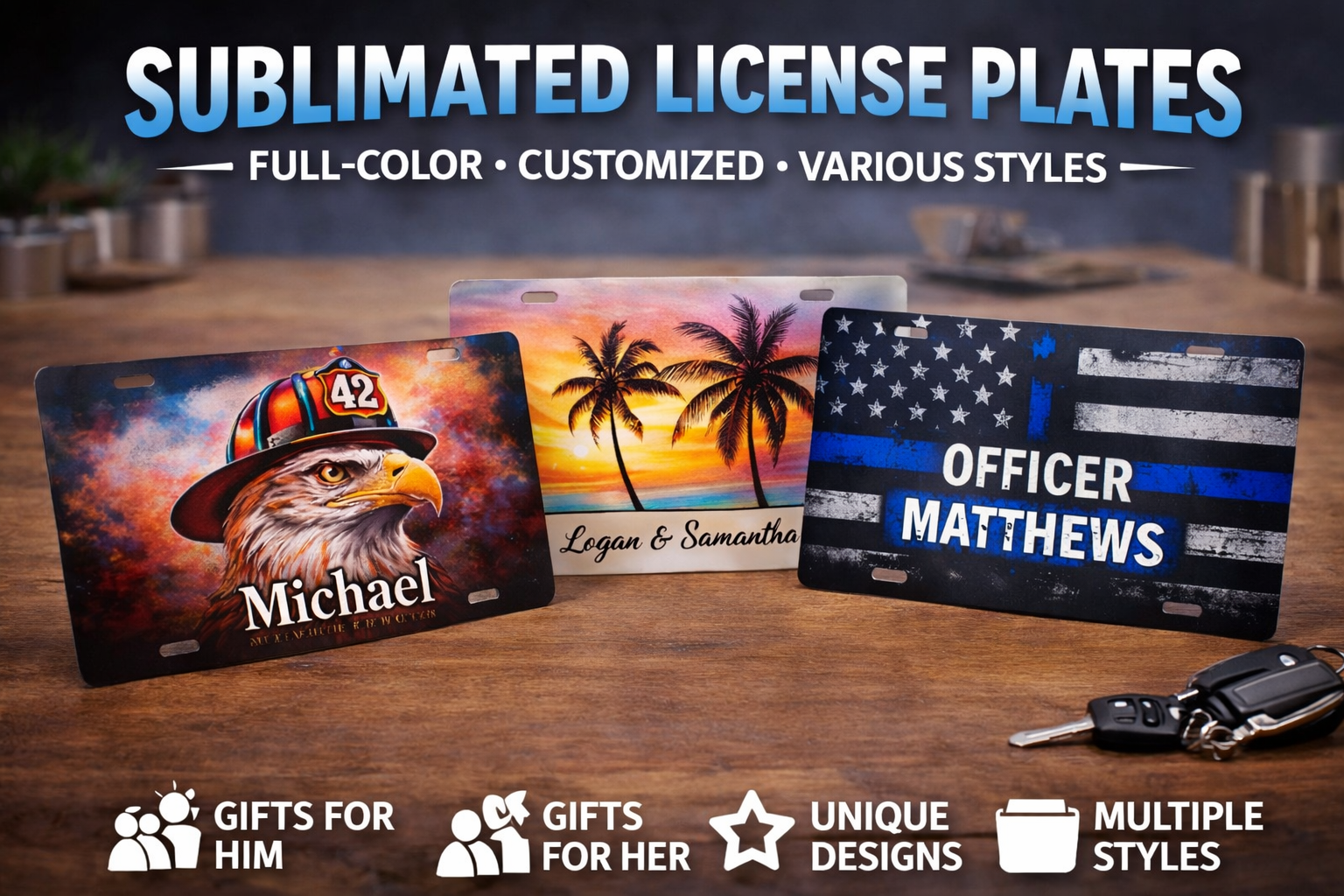 Custom Sublimated License Plates